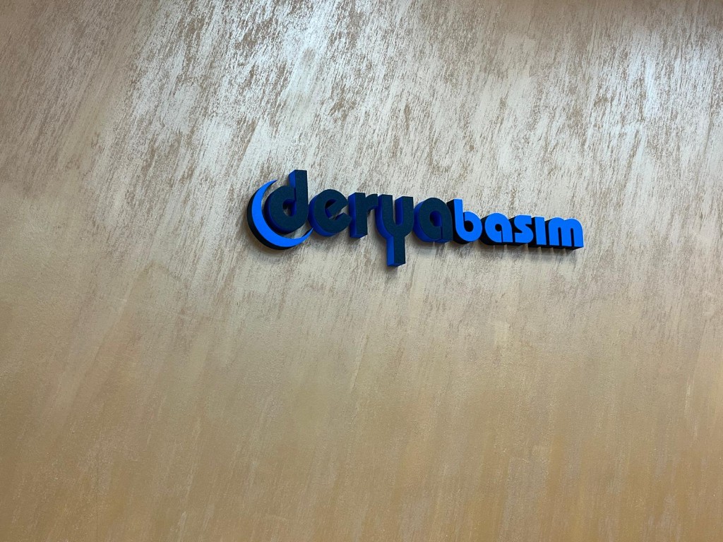 deryabasım 3D duvar logo harfleri
